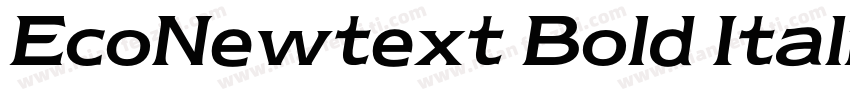 EcoNewtext Bold Italic字体转换